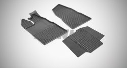 Износостойкие коврики в салон с рисунком Сетка (рестайлинг) SeiNtex Premium 3 шт. (резина) Ford Tourneo Custom дорестайлинг (2012-2018)