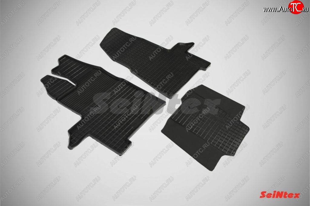 2 599 р. Износостойкие резиновые коврики в салон Сетка Seintex  Ford Transit  4 (2014-2021)