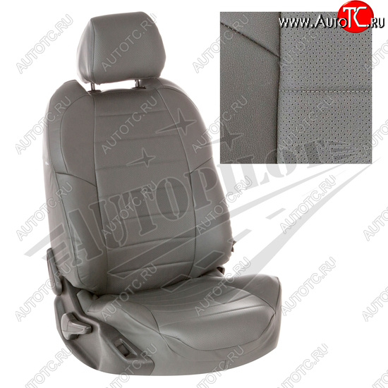 4 489 р. Чехлы сидений AUTOPILOT Экокожа (3 места)  Ford Transit  4 (2014-2024) (Серый + Серый)