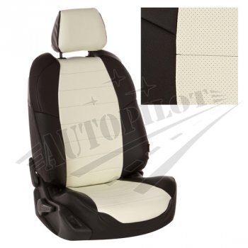 4 599 р. Чехлы сидений AUTOPILOT Экокожа (3 места)  Ford Transit  4 (2014-2024) (Черный + Белый). Увеличить фотографию 1