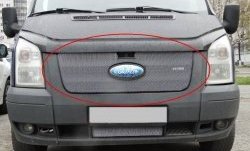 1 879 р. Сетка в решетку радиатора Russtal  Ford Transit  3 (2006-2014) (хром). Увеличить фотографию 1