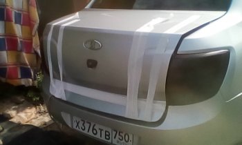 2 299 р. Накладка на крышку багажника автомобиля XALK Лада Гранта 2190 седан дорестайлинг (2011-2017) (Неокрашенная). Увеличить фотографию 7
