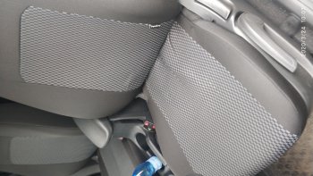 6 649 р. Чехлы для сидений Lord Autofashion Дублин (жаккард, спинка 60/40, 2 Г-образных подголовника)  Hyundai Creta  GS (2015-2021) (Черный, вставка Прямоугольник чёрный). Увеличить фотографию 5