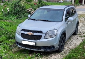 2 459 р. Дефлектор капота CA-Plastiс exclusive  Chevrolet Orlando (2011-2018) (Шелкография серебро). Увеличить фотографию 2