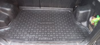 1 299 р. Коврик в багажник SeiNtex (полимер)  Hyundai Tucson  1 JM (2004-2010). Увеличить фотографию 2