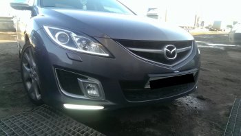 6 899 р. Передний бампер SAT (SPORT)  Mazda 6  GH (2007-2010) (Неокрашенный). Увеличить фотографию 3