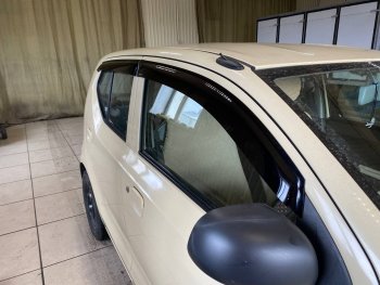 1 989 р. Ветровики дверей CA-Plastic  Suzuki Alto  HA36/36V (2014-2021) (Classic полупрозрачный). Увеличить фотографию 4
