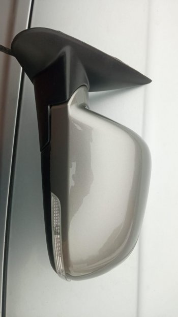 5 949 р. Левое боковое зеркало заднего вида SAT (складное, поворот, обогрев, подсветка, 9 контактов)  Skoda Octavia  A5 (2008-2013) (Неокрашенное). Увеличить фотографию 2