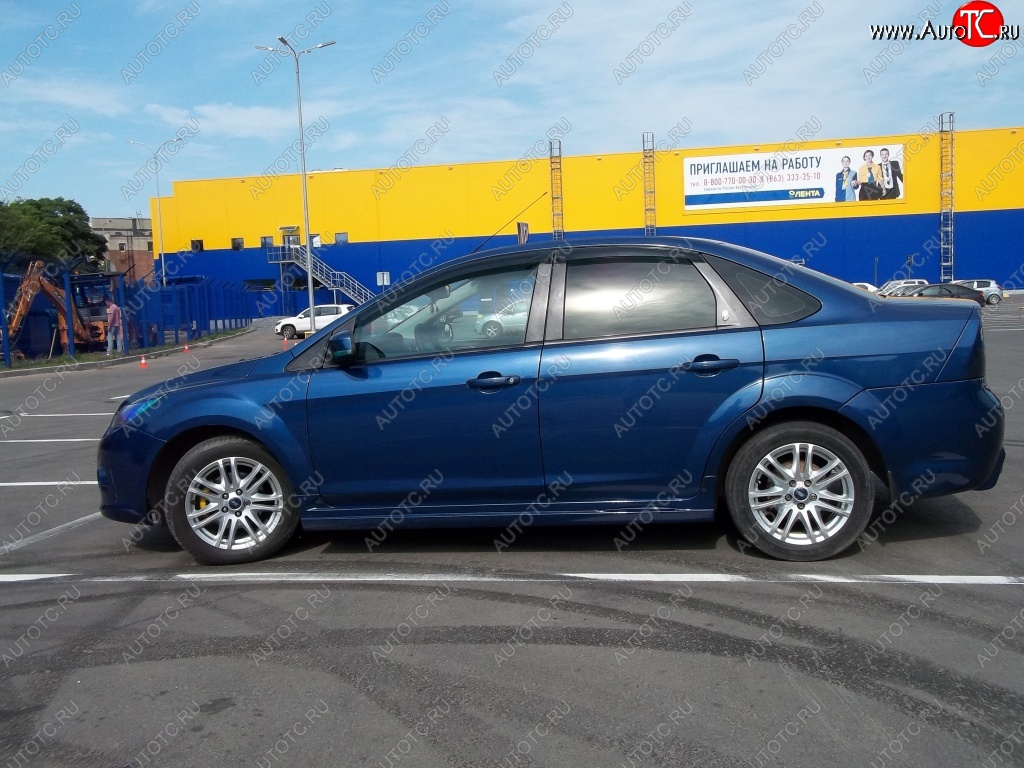 Пороги накладки FT Ford Focus 2 (2004-2011) (Неокрашенные)