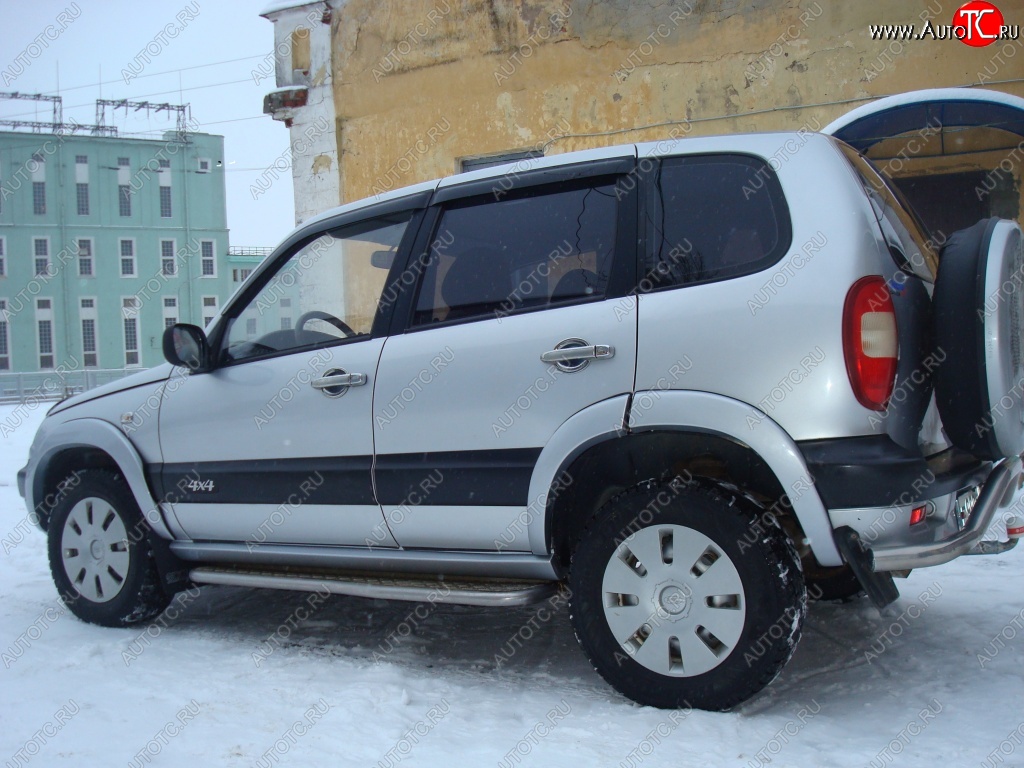 1 069 р. Пороги накладки KURAJ  Chevrolet Niva  2123 (2002-2008), Лада 2123 (Нива Шевроле) (2002-2008) (Глянец, Неокрашенные)