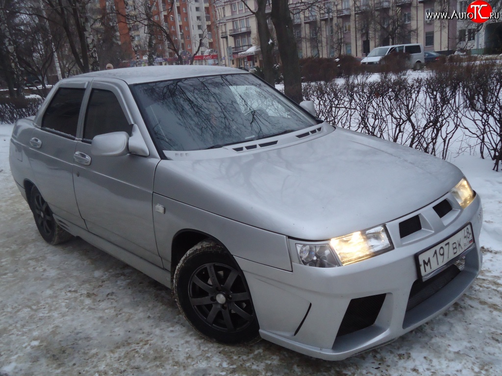 5949р Передний бампер AVR-Аврора Лада 2110 седан, 2111 универсал, 2112  хэтчбек Неокрашенный купить