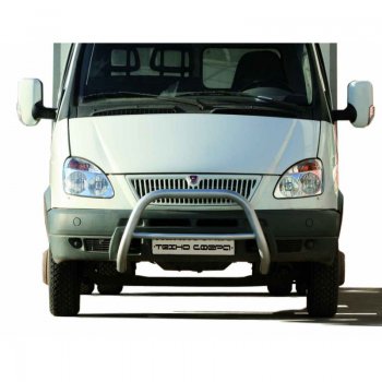 Защита переднего бампера ТехноСфера (Техно Сфера) (низкая, Сталь с покрытием) ГАЗ ГАЗель 3221,Бизнес 2-ой рестайлинг автобус (2010-2024)