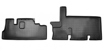 Коврики салона Norplast Unidec (с доп. отопителем 2-го ряда) ГАЗ ГАЗель Next A31,A32, C45, C46 цельнометаллический фургон (2016-2024)  (Цвет: черный)