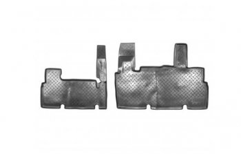 Комплект салонных ковриков Norplast (Фермер, второй ряд) ГАЗ ГАЗель (gazelle) ( 2705,  2705,Бизнес) (2003-2024) 2705, 2705,Бизнес 1-ый рестайлинг цельнометаллический фургон, 2-ой рестайлинг цельнометаллический фургон  (Черный )