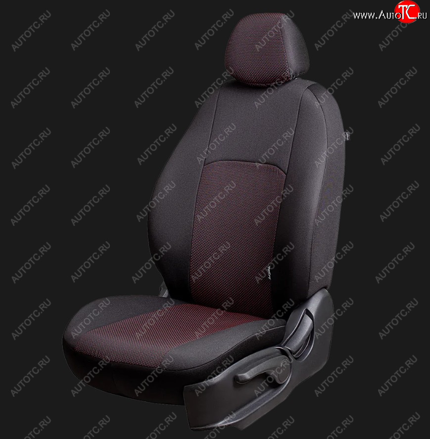 Комплект чехлов для сидений Lord Autofashion Дублин (жаккард, 3 места)  ГАЗ ГАЗель Next ( A21,A22, С41, С42,  A31,A32, C45, C46) (2013-2022), ГАЗ ГАЗон Next (2014-2022) (черный/ёж красный)Цена: 3 099 р.
