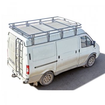 Багажник - платформа экспедиционный Трофи (с сеткой, 2900х1700х 160 мм) ГАЗ Соболь (Sobol)  2752 (1998-2002) 2752 дорестайлинг цельнометаллический фургон