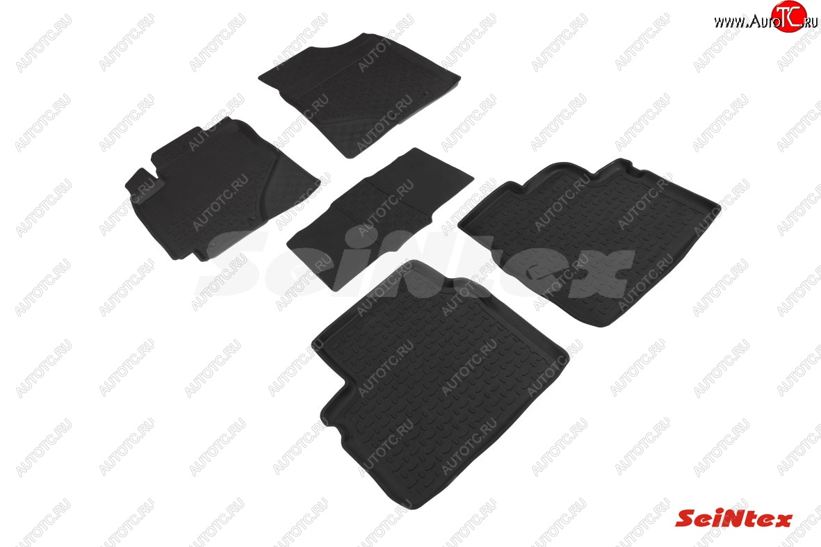 4 599 р. Резиновые коврики в салон с высоким бортом SeiNtex Geely Emgrand EC7 седан (2018-2024)