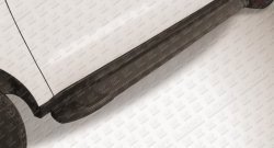 Алюминиевые пороги Slitkoff Optima Black Geely (Джили) Emgrand X7 (Эмгранд) (2011-2015) дорестайлинг