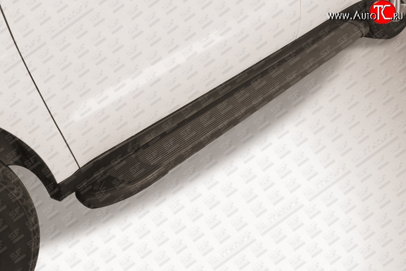 13 799 р. Алюминиевые пороги Slitkoff Optima Black  Geely Emgrand X7 (2011-2015)