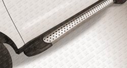 19 749 р. Алюминиевые пороги Slitkoff Standart Silver  Geely Emgrand X7 (2011-2015). Увеличить фотографию 1