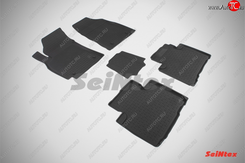 4 599 р. Износостойкие коврики в салон с высоким бортом SeiNtex Premium 4 шт. (резина)  Geely Emgrand X7 (2011-2015)