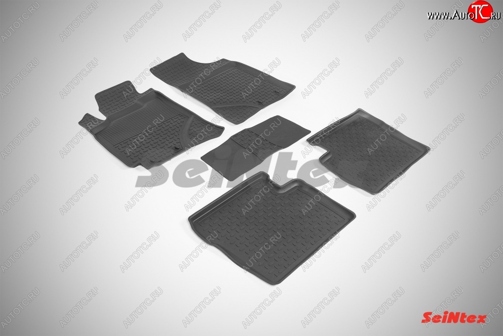 4 299 р. Износостойкие коврики в салон с высоким бортом SeiNtex Premium 4 шт. (резина)  Geely Emgrand EC7 (2009-2016)
