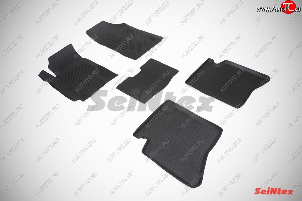 4 299 р. Износостойкие коврики в салон с высоким бортом SeiNtex Premium 4 шт. (резина)  Geely MK (2006-2015)