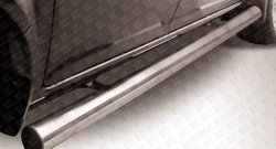 18 999 р. Защита порогов из круглой трубы диаметром 76 мм Slitkoff Great Wall Wingle 5 (2011-2017) (Нержавейка, Полированная). Увеличить фотографию 1