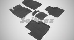 4 599 р. Износостойкие коврики в салон с высоким бортом SeiNtex Premium 5 шт. (резина)  Haval H6  1 (2014-2017). Увеличить фотографию 1