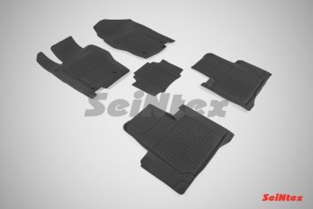 Износостойкие резиновые коврики в салон с высоким бортом Seintex Haval H8 (2015-2017)