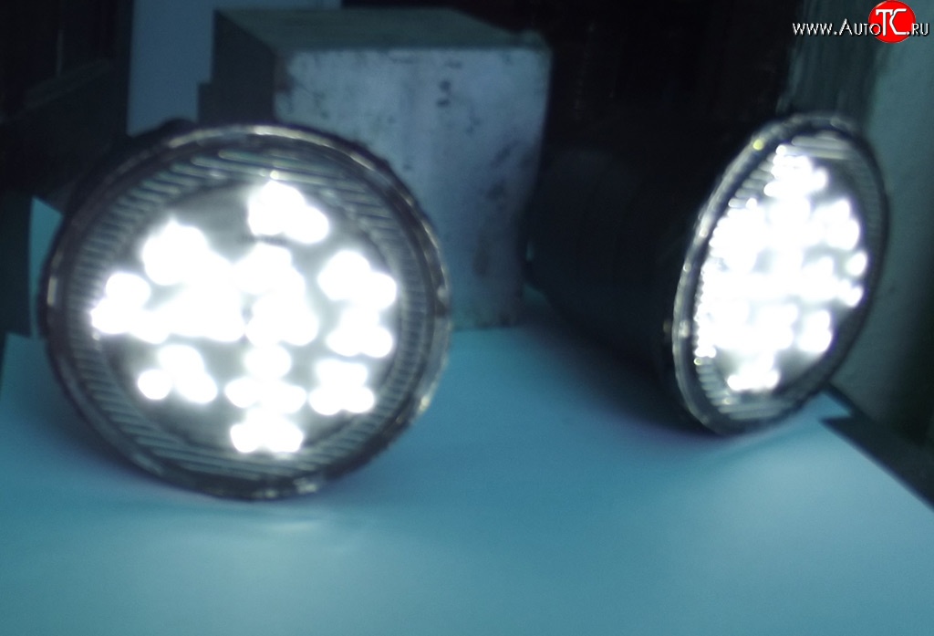 2 179 р. Разработка и создание уникальных дневных ходовых огней LED АвтоТК Great Wall Hover H3  дорестайлинг (2010-2014) (4 LED/модуль, Цвет свечения: холодный белый, Выключение ДХО при габаритах, Взамен ПТФ)