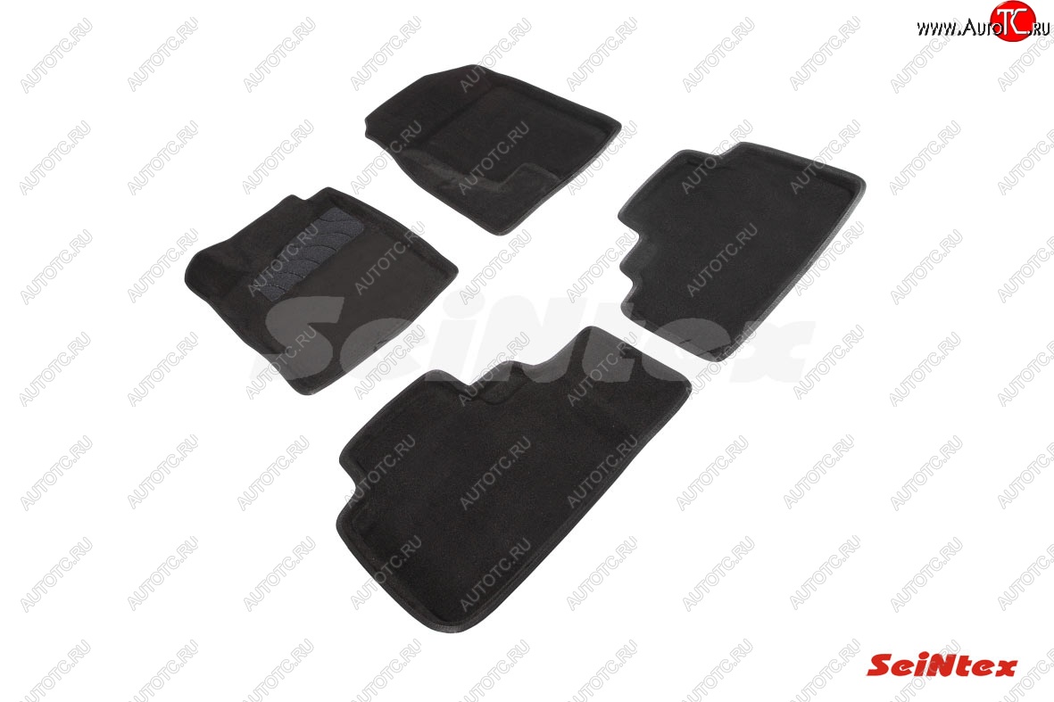4 599 р. Комплект 3D ковриков в салон (ворсовые / чёрные) Seintex  Haval F7 - F7x