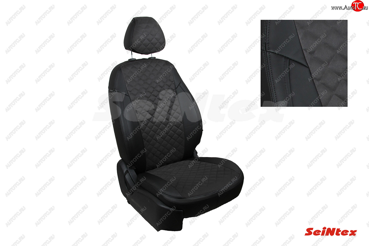 6 699 р. Чехлы для сидений Seintex Ромб Алькантара  Honda Civic  8 (2005-2011)