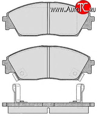 6 399 р. Передние тормозные колодки Tokico RN266M Honda Civic 8 FD дорестайлинг, седан (2005-2008)