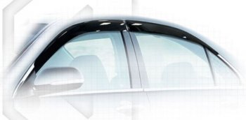 2 079 р. Дефлектора окон (CL-8, CL9) CA-Plastiс  Honda Accord  7 седан CL (2002-2005) (Classic полупрозрачный, Без хром.молдинга, Крепление только на скотч). Увеличить фотографию 1