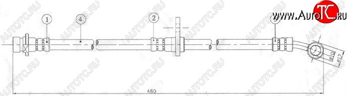 999 р. Тормозной шланг передний SAT (правый)  Honda Accord ( 7 седан CL,  7 универсал CM) - Inspire  4