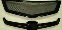 4 899 р. Решётка радиатора (дорестайлинг) Sport v2  Honda Accord  8 седан CU (2008-2011) (Неокрашенная, Без сетки). Увеличить фотографию 2