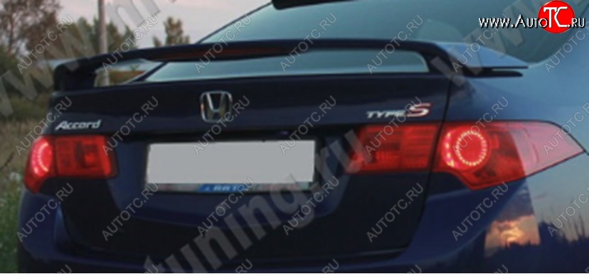 5 799 р. Спойлер на крышку багажника SPORT (без стоп-сигнала)  Honda Accord  8 седан CU (2008-2011) (Неокрашенный)