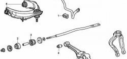 619 р. Полиуретановая втулка продольной реактивной тяги передней подвески (передняя) Точка Опоры  Honda Accord  6 седан CF - Saber  1. Увеличить фотографию 2