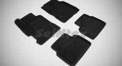 4 599 р. Коврики в салон (седан) SeiNtex Premium 3D 4 шт. (ворсовые, черные)  Honda Civic  9 (2011-2016). Увеличить фотографию 1