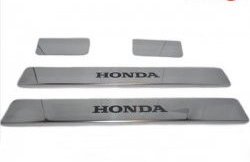 1 129 р. Накладки на порожки автомобиля M-VRS (нанесение надписи методом окраски)  Honda CR-V  RE1,RE2,RE3,RE4,RE5,RE7 (2007-2010). Увеличить фотографию 1
