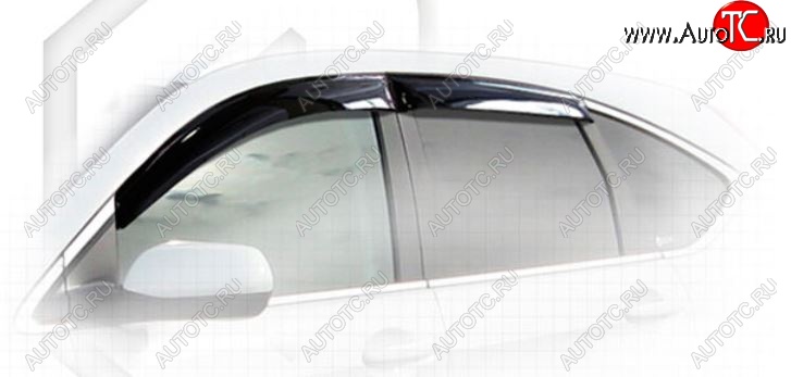 2 169 р. Дефлектора окон CA-Plastiс  Honda CR-V  RM1,RM3,RM4 (2012-2015) (Classic полупрозрачный, Без хром.молдинга)