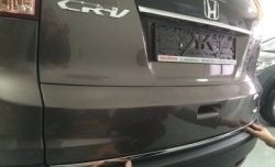 4 749 р. Накладка на крышку багажника СТ Honda CR-V RM1,RM3,RM4 дорестайлинг (2012-2015). Увеличить фотографию 1