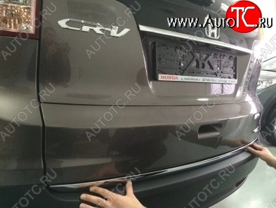 4 749 р. Накладка на крышку багажника СТ Honda CR-V RM1,RM3,RM4 дорестайлинг (2012-2015)