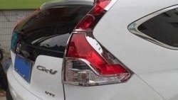 4 749 р. Накладки на фонари СТ Honda CR-V RM1,RM3,RM4 дорестайлинг (2012-2015) (Неокрашенные). Увеличить фотографию 1