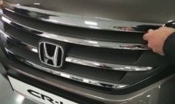 2 999 р. Накладка на капот СТ Honda CR-V RM1,RM3,RM4 дорестайлинг (2012-2015). Увеличить фотографию 2