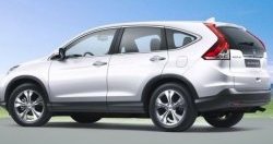 2 149 р. Накладки на внешние ручки дверей СТ Honda CR-V RM1,RM3,RM4 дорестайлинг (2012-2015) (Неокрашенные). Увеличить фотографию 3