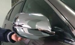 4 199 р. Накладки на зеркала СТ Honda CR-V RM1,RM3,RM4 дорестайлинг (2012-2015) (Неокрашенные). Увеличить фотографию 2