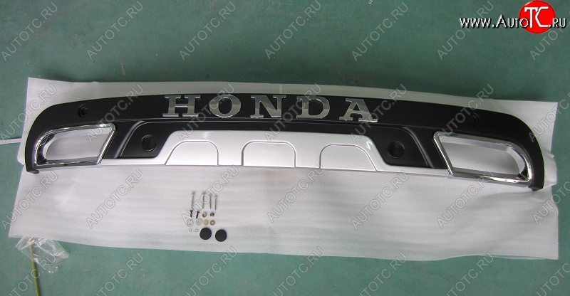 4 149 р. Накладка на задний бампер SuvStyle Honda CR-V RM1,RM3,RM4 дорестайлинг (2012-2015) (Неокрашенная)