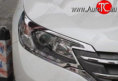 4 749 р. Накладки на фары СТ  Honda CR-V  RM1,RM3,RM4 (2012-2015) (Неокрашенные)